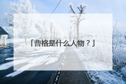 曹格是什么人物？