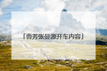 曹芳张曼源开车内容