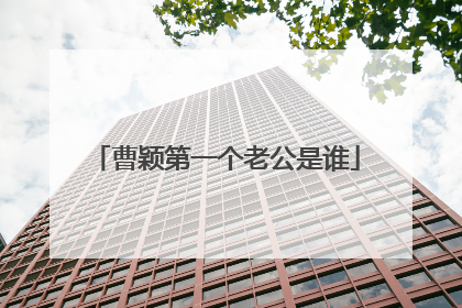 曹颖第一个老公是谁