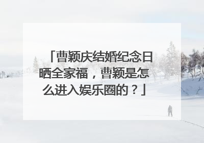 曹颖庆结婚纪念日晒全家福,曹颖是怎么进入娱乐圈的?