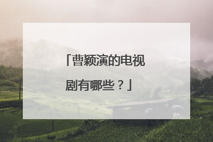 曹颖演的电视剧有哪些?