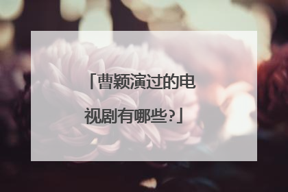 曹颖演过的电视剧有哪些?