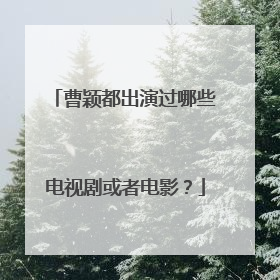 曹颖都出演过哪些电视剧或者电影？