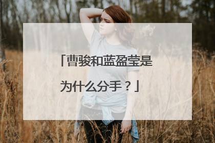 曹骏和蓝盈莹是为什么分手？