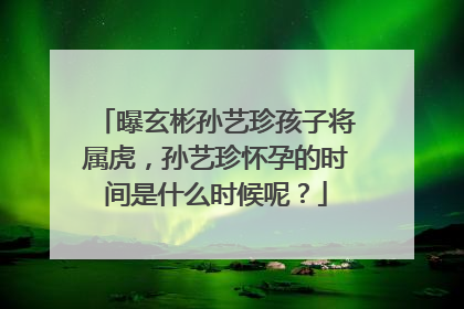 曝玄彬孙艺珍孩子将属虎,孙艺珍怀孕的时间是什么时候呢?