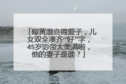 曝黄渤喜得爱子,儿女双全凑齐“好”字,45岁影帝太美满啦,他的妻子是谁?