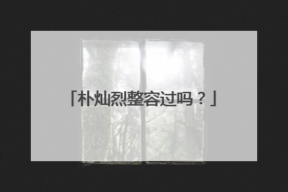 朴灿烈整容过吗？