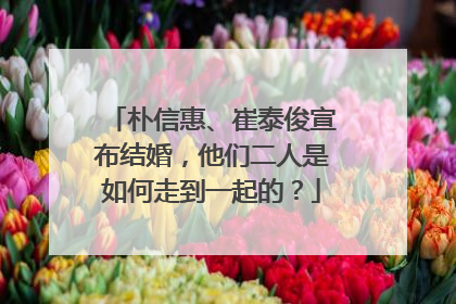朴信惠、崔泰俊宣布结婚，他们二人是如何走到一起的？