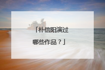 朴信阳演过哪些作品?