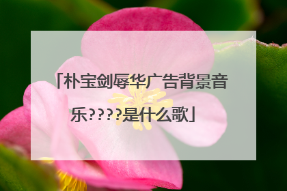 朴宝剑辱华广告背景音乐????是什么歌