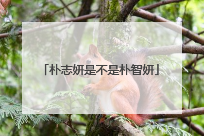 朴志妍是不是朴智妍