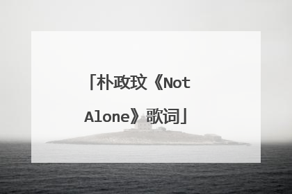朴政玟《Not Alone》歌词