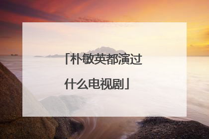 朴敏英都演过什么电视剧