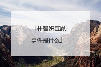 朴智妍巨魔事件是什么