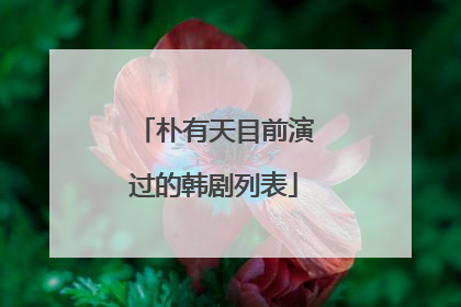 朴有天目前演过的韩剧列表