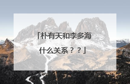 朴有天和李多海 什么关系??