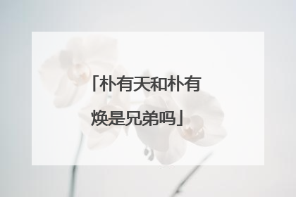 朴有天和朴有焕是兄弟吗