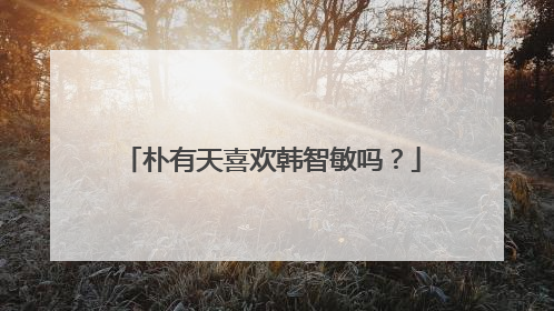 朴有天喜欢韩智敏吗？