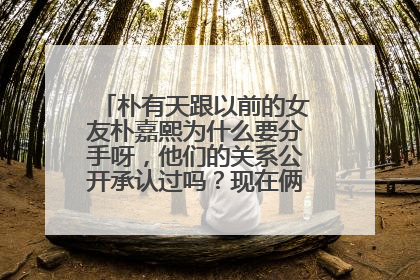 朴有天跟以前的女友朴嘉熙为什么要分手呀，他们的关系公开承认过吗？现在俩人还联系不？
