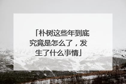 朴树这些年到底究竟是怎么了，发生了什么事情