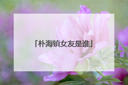 朴海镇女友是谁