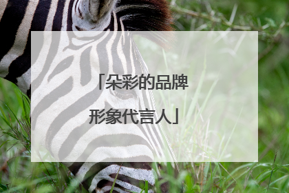 朵彩的品牌形象代言人