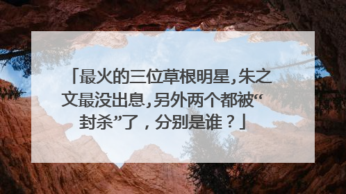 最火的三位草根明星,朱之文最没出息,另外两个都被“封杀”了,分别是谁?
