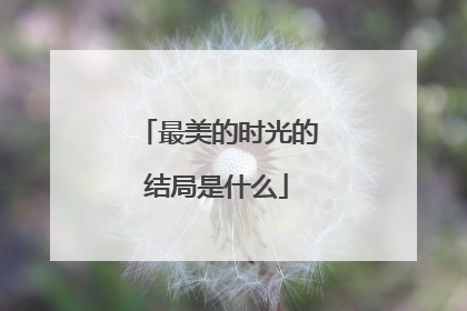 最美的时光的结局是什么
