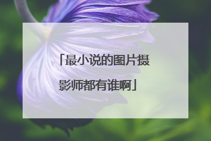 最小说的图片摄影师都有谁啊