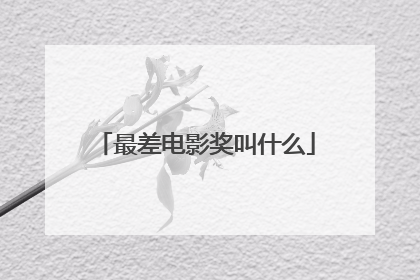 最差电影奖叫什么