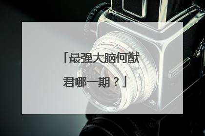 最强大脑何猷君哪一期？