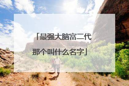最强大脑富二代那个叫什么名字
