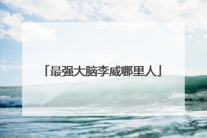 最强大脑李威哪里人