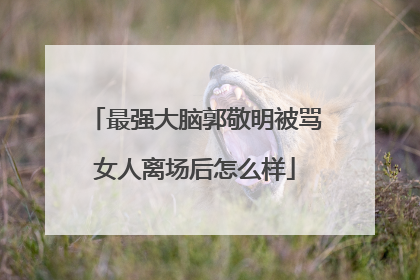 最强大脑郭敬明被骂女人离场后怎么样