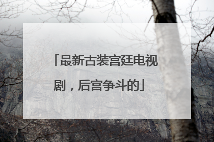 最新古装宫廷电视剧,后宫争斗的
