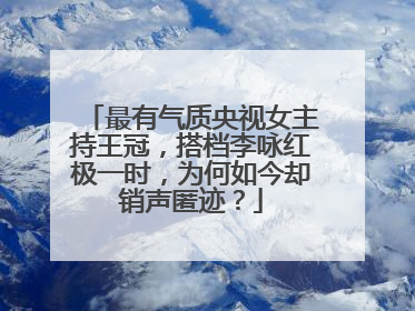 最有气质央视女主持王冠,搭档李咏红极一时,为何如今却销声匿迹?