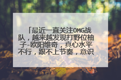 最近一直关注OMG战队，越来越发现打野位柚子-欧阳维奇，真心水平不行，跟不上节奏，意识和操作都觉得