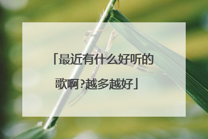 最近有什么好听的歌啊?越多越好
