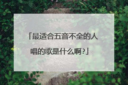 最适合五音不全的人唱的歌是什么啊?