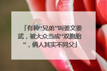 有种“兄弟”叫姜文姜武,被大众当成“双胞胎”,俩人其实不同父