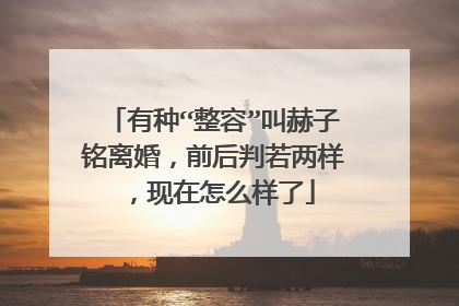有种“整容”叫赫子铭离婚,前后判若两样,现在怎么样了