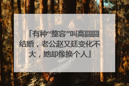 有种“整容”叫高圆圆结婚，老公赵又廷变化不大，她却像换个人