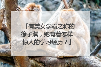 有美女学霸之称的徐子淇，她有着怎样惊人的学习经历？