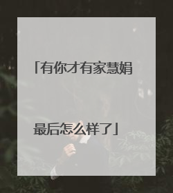 有你才有家慧娟最后怎么样了