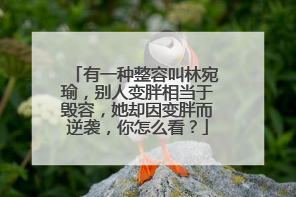 有一种整容叫林宛瑜，别人变胖相当于毁容，她却因变胖而逆袭，你怎么看？