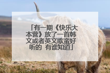 有一期《快乐大本营》放了一首韩文或者英文歌蛮好听的 有谁知道