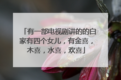 有一部电视剧讲的的白家有四个女儿，有金喜，木喜，水喜，欢喜