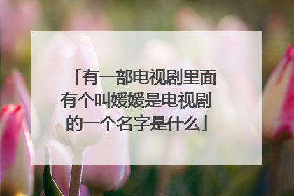 有一部电视剧里面有个叫媛媛是电视剧的一个名字是什么