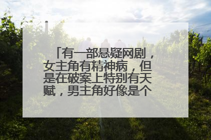 有一部悬疑网剧，女主角有精神病，但是在破案上特别有天赋，男主角好像是个心理医生，求剧名