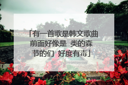 有一首歌是韩文歌曲 前面好像是 类的森 节的们 好度有毒
